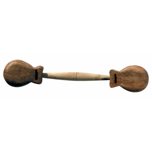 Double Castanet on Handle 12" Wood