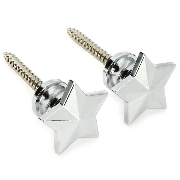 Strap Button Set - Star Chrome