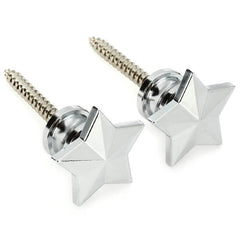Strap Button Set - Star Chrome