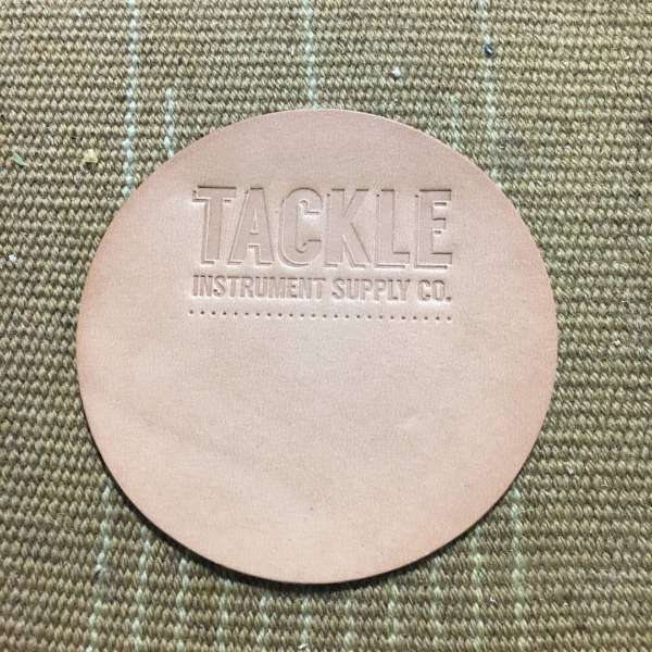 Tackle Leather Bass Drum Beater Patch Large - Natural