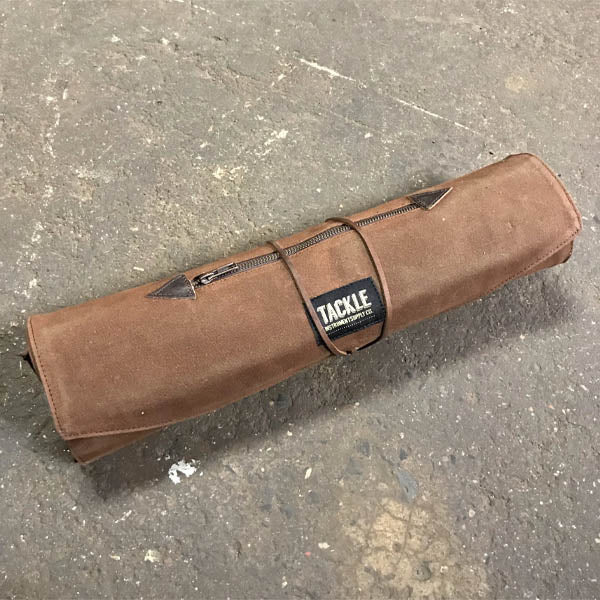 Waxed Canvas Roll Up Stick Case Brown