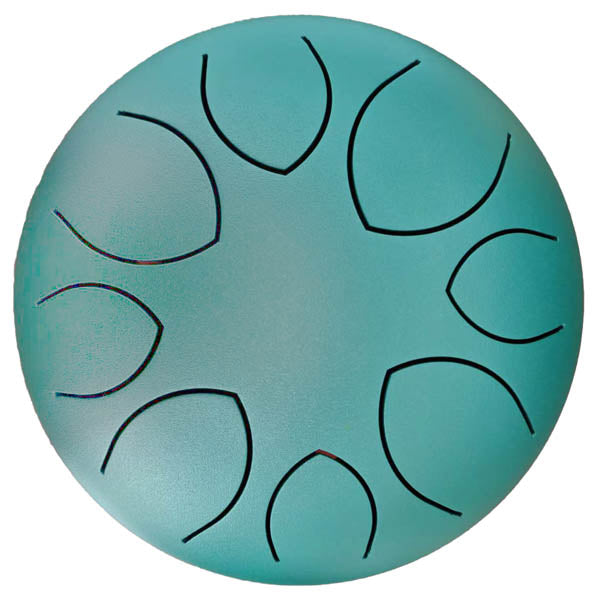 Steel Tongue Drum 6", 8 Notes, green