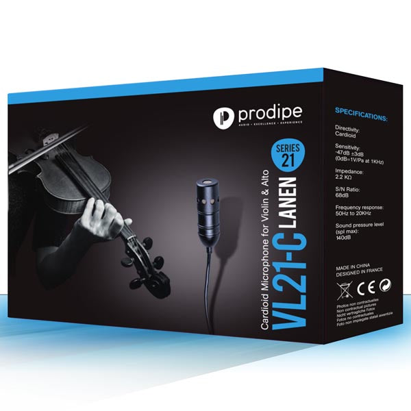 VL21 - Violin & Viola Electret Microphone - Cardio.